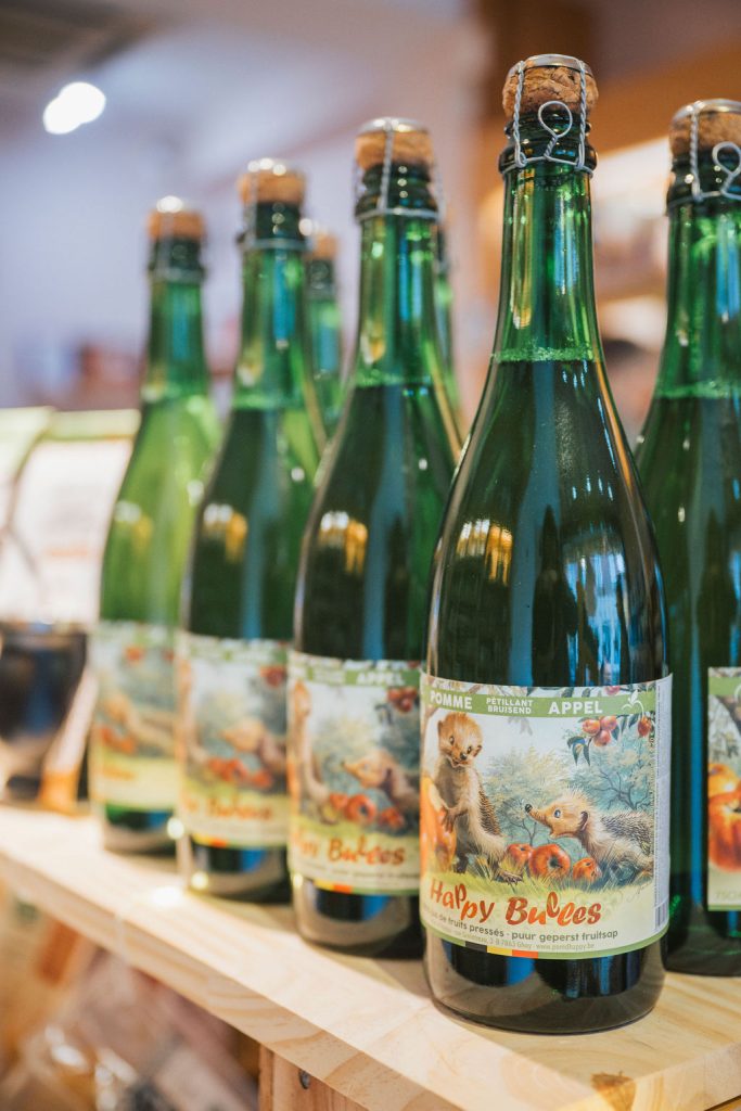 Jus de pomme pétillant artisanal Happy Bulles, Croquez Nature Ath