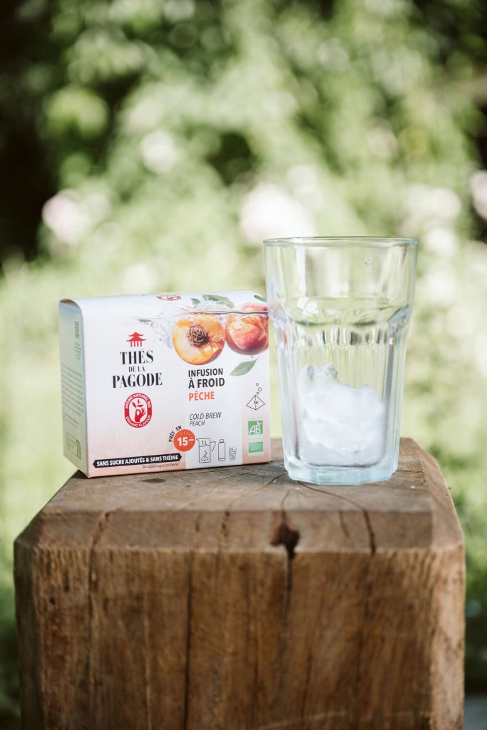 Thé glacé bio infusion à froid pêche, Croquez Nature Ath